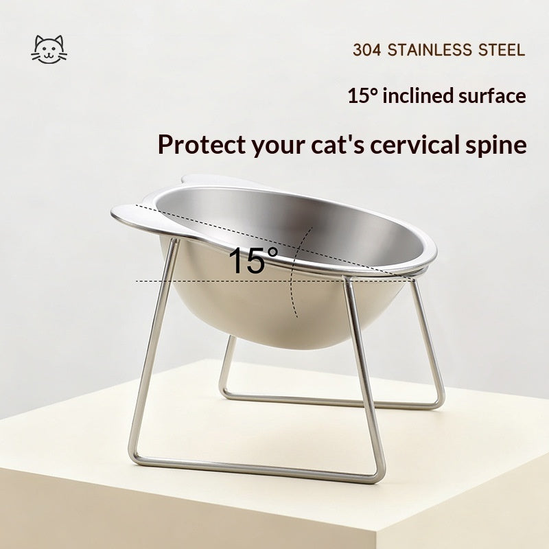 Elevated Stainless Steel Pet Bowl with Stand – For Cats & Dogs
