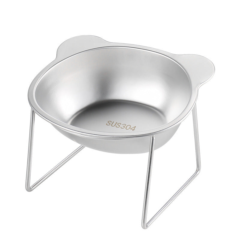 Elevated Stainless Steel Pet Bowl with Stand – For Cats & Dogs