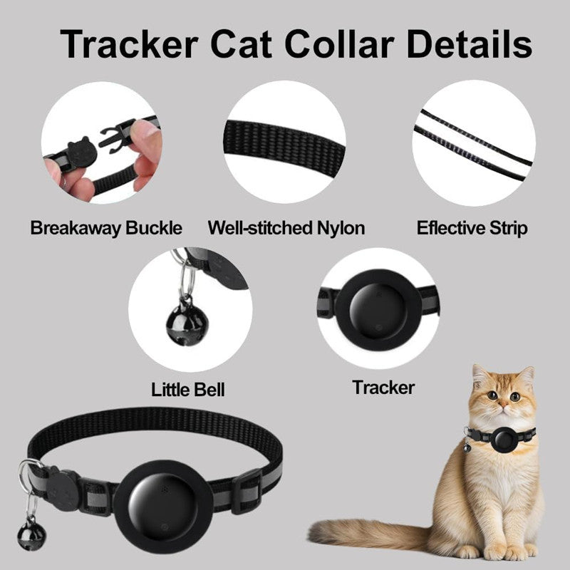 GPS Cat Tracker Collar – Apple Find My Compatible, Waterproof