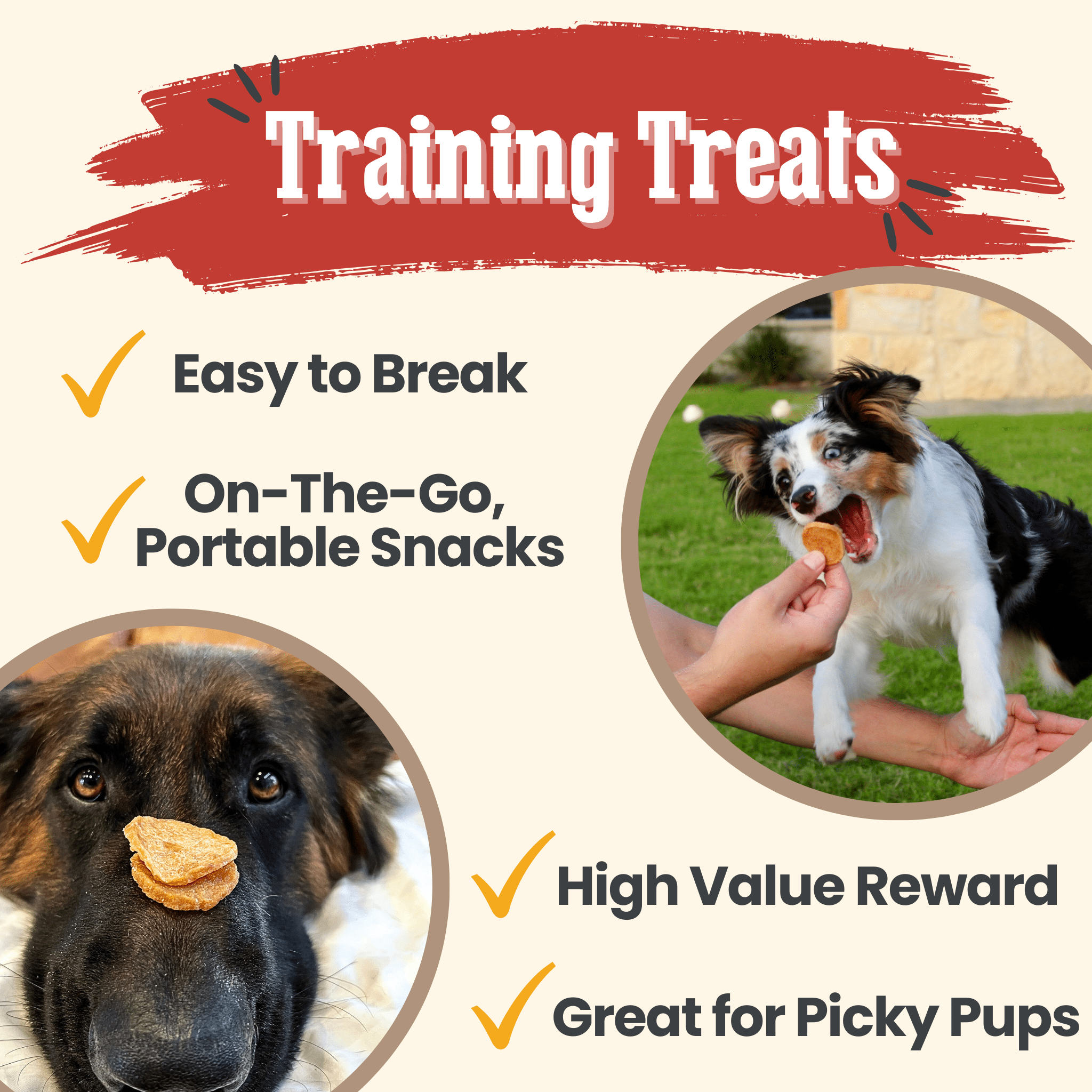 Patatas fritas de pollo para perros | Premios para perros de un solo ingrediente totalmente naturales