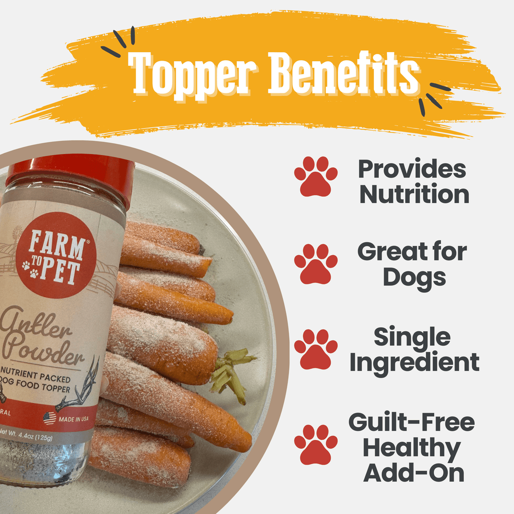 Suplemento Nutricional en Polvo de Asta de Ciervo Treat Topper para Perros y Gatos