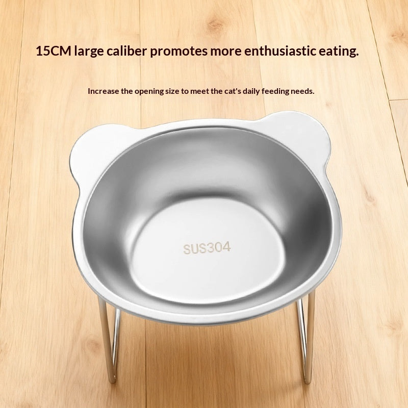 Elevated Stainless Steel Pet Bowl with Stand – For Cats & Dogs