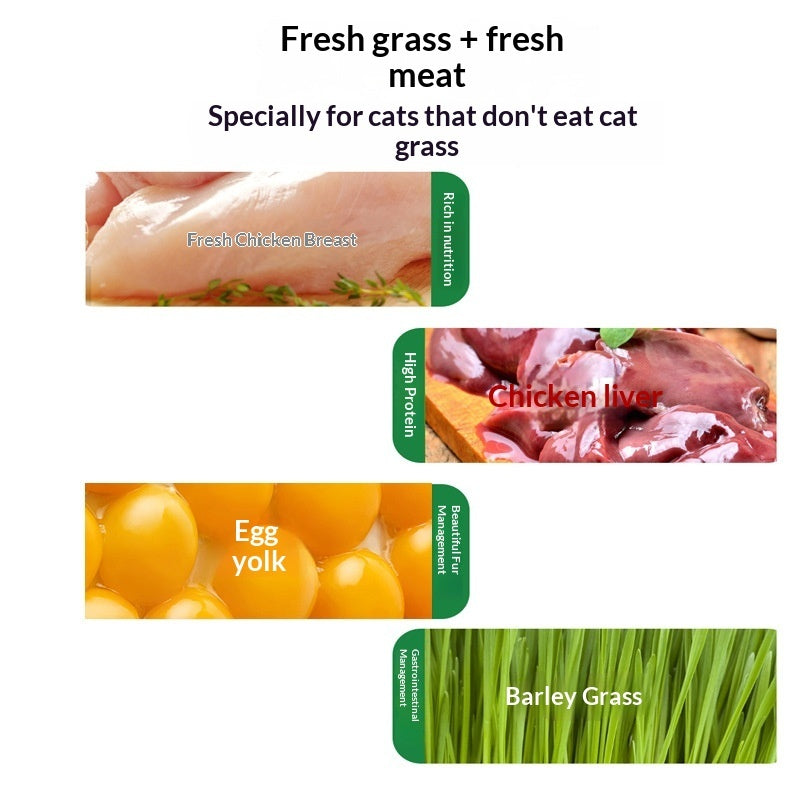 Freeze-Dried Cat Grass Snack – Natural & Healthy Cat Treat (10g)
