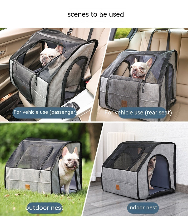 Suministros para coches de mascotas, jaula para perros, nido, salida portátil