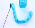 Varita de juguete interactiva para gatos con felpa, plumas y caña
